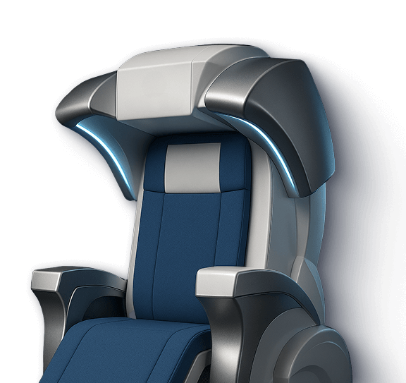 Moderner Therapiestuhl In Blau Grauer Ausführung Mit Ergonomischem Design